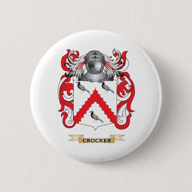 Crocker Coat of Arms 2 Inch Round Button (Front)
