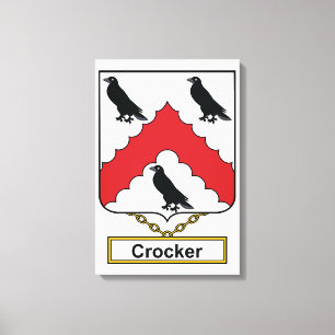 Crocker Family Crest Canvas Print