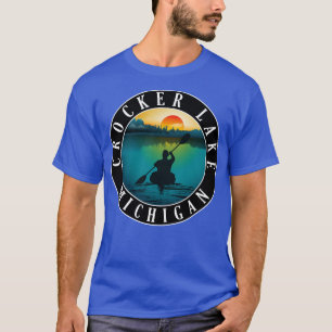 Crocker Lake Kayaking Michigan Sunset T-Shirt