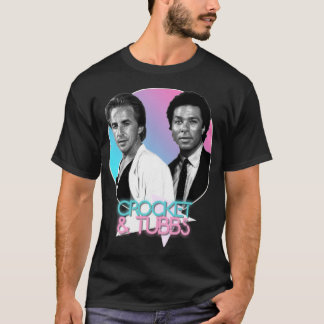Crockett and Tubbs Retro Miami Vice 80s Tribute T-Shirt