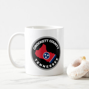 Crockett County patch emblème café tasse
