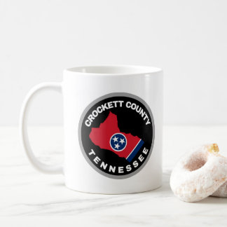 Crockett County patch emblème café tasse