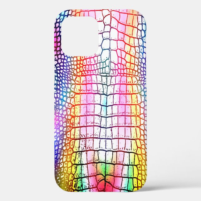 Crocodile abstract pattern, colourful pattern Case-Mate iPhone case (Back)