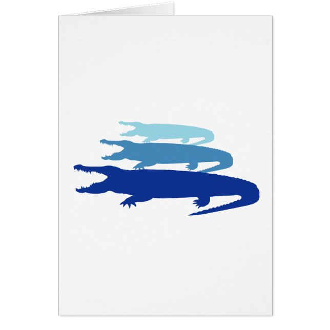 Crocodile Aligné (Bleu) (Devant)