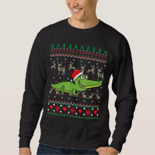 Crocodile Alligator Christmas Ornament Ugly Sweatshirt