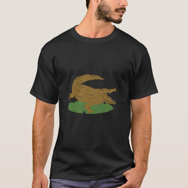 crocodile alligator reptile animals T-Shirt (Front)