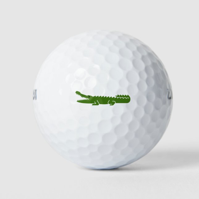 Crocodile Alligator Reptile Green animal  Golf Bal Golf Balls (Front)