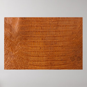 Crocodile alligator reptile leather texture close  poster