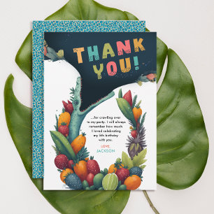Crocodile Alligator Tropical Wild Birthday Thank  You Card