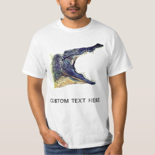 Crocodile - Animal Drawing - Add Your Text / Name T-Shirt
