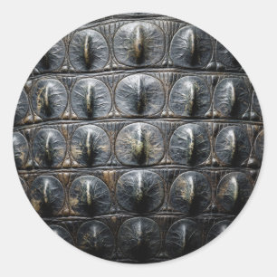 crocodile animal skin texture nature scale wild pa classic round sticker