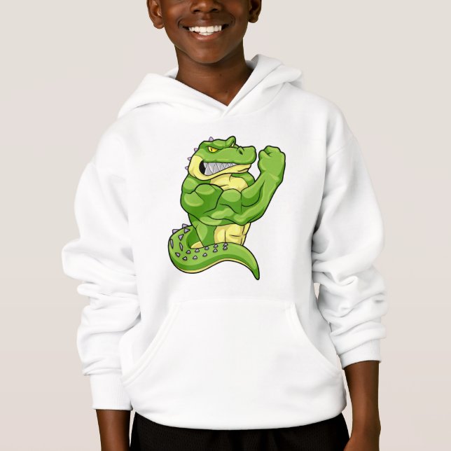 Crocodile as Bodybuilder & big Muscles (Front)