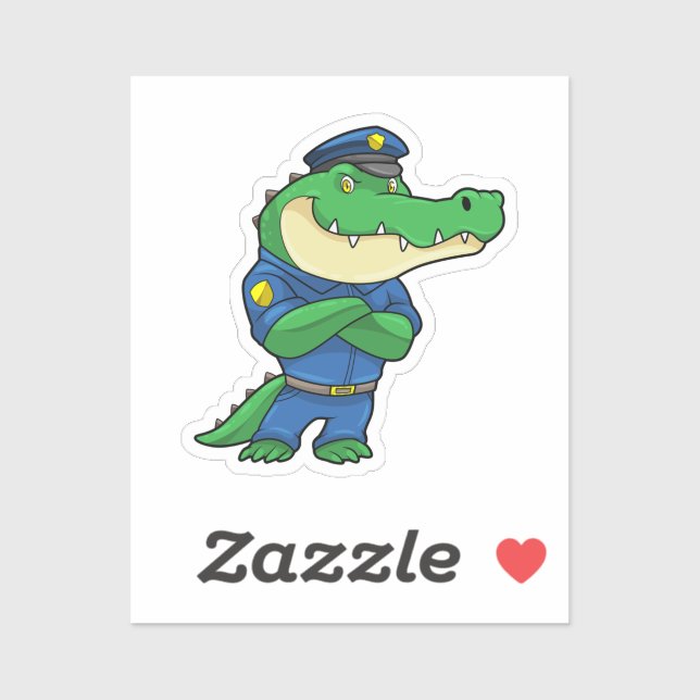 Crocodile as Police officer with Uniform (Sheet)