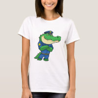 Crocodile as Police officer with Uniform
