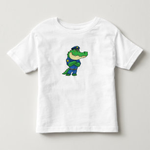 Crocodile as Police officer with Uniform Toddler T-shirt