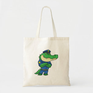 Crocodile as Police officer with Uniform Tote Bag