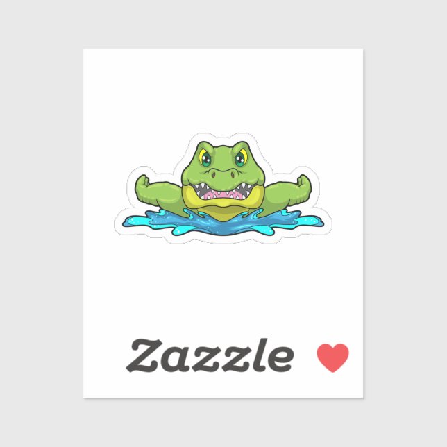 Crocodile at Swimming in Water (Sheet)