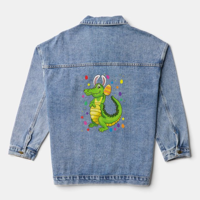 Crocodile Avec Des Oreilles De Lapin Drôle Chasse  (Verso)