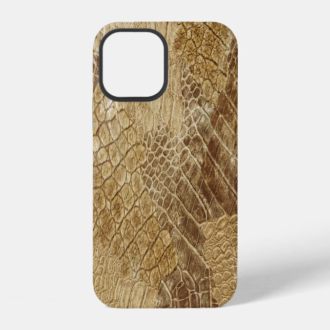 Crocodile batik pattern, fabric texture. iPhone case (Back)