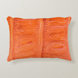 Crocodile belly skin texture background. This imag Accent Pillow