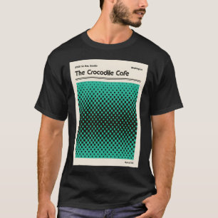 Crocodile Cafe Retro Art  T-Shirt