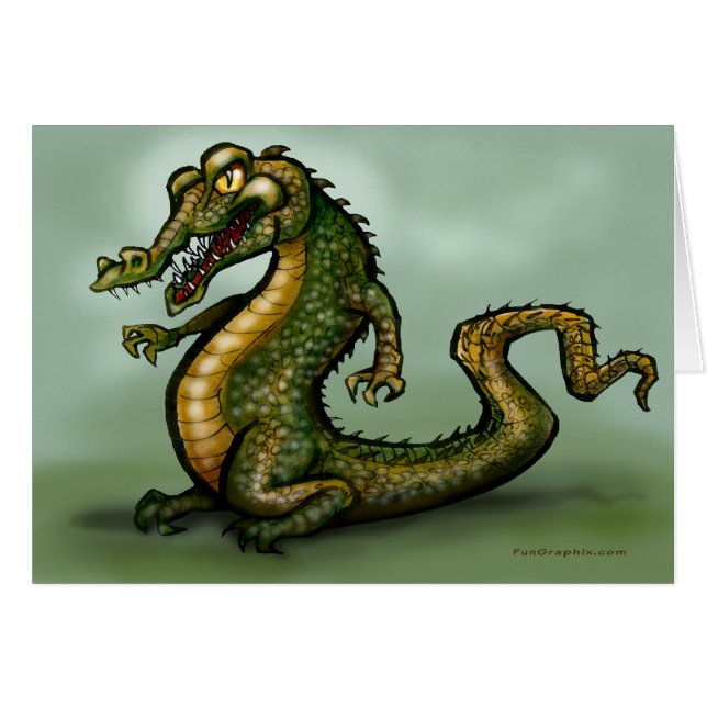 Crocodile Card (Front Horizontal)