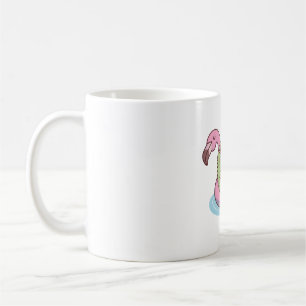 Crocodile Chilling On Flamingo Pool Float Coffee Mug