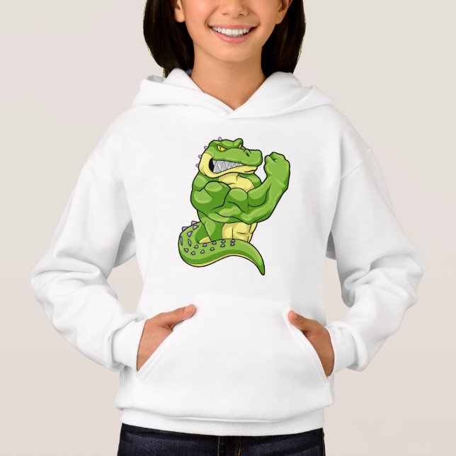 Crocodile comme Bodybuilder & grands Muscles (Devant)