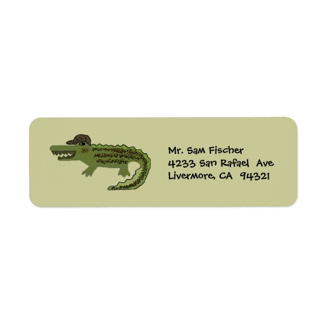Crocodile Cool Return Address Labels (Front)