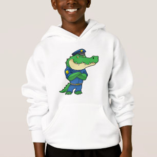 Crocodile en tant qu'officier de police en uniform