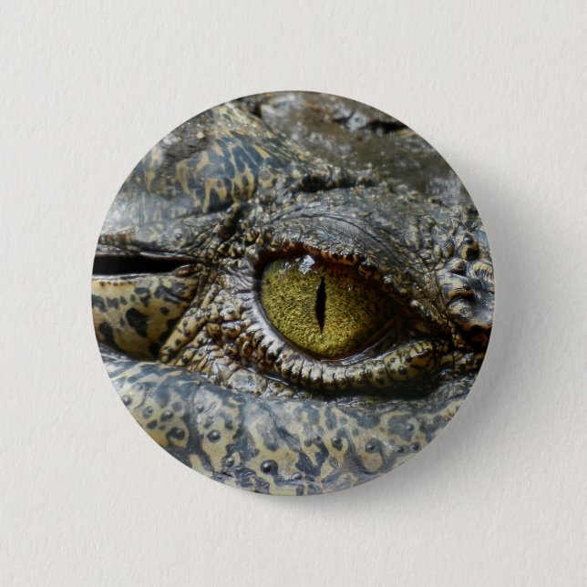 crocodile eye face animal custom personalize diy 2 inch round button (Front)
