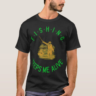 Crocodile Fishing Fisher Finshing rod T-Shirt