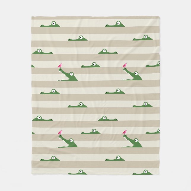 Crocodile Fleece Blanket (Front)