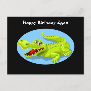 Crocodile Funny Birthday Postcard