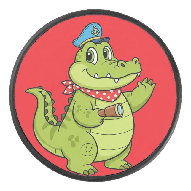 crocodile hockey puck (Front)
