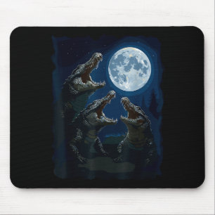 Crocodile Howling At The Moon Wildlife Crocodiles Mouse Pad
