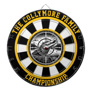 Crocodile in Crosshairs Design Dartboard