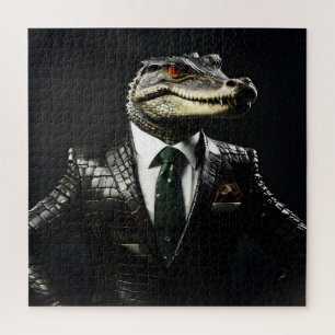 Crocodile in suit jigsaw puzzle