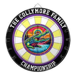 Crocodile in Target Lake Design Dartboard