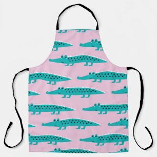 Crocodile Kids: Alligator Vintage Illustration. Apron