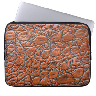 crocodile leather fake look laptop sleeve