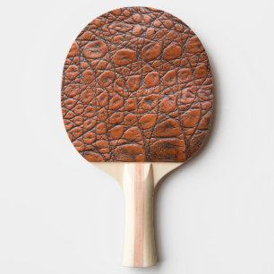 crocodile leather fake look ping pong paddle