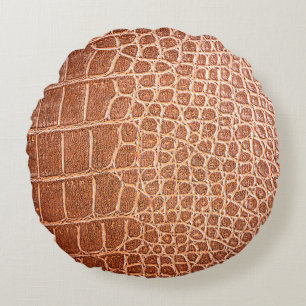 Crocodile leather pattern backgroundabstract,allig round pillow