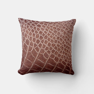 Crocodile leather pattern backgroundabstract,allig throw pillow