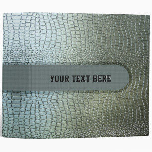 Crocodile Leather Pattern Binder