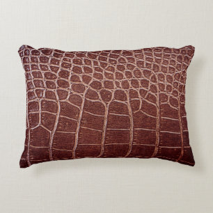 Crocodile leather patternabstract,alligator,animal accent pillow