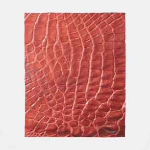 Crocodile leather texture fleece blanket