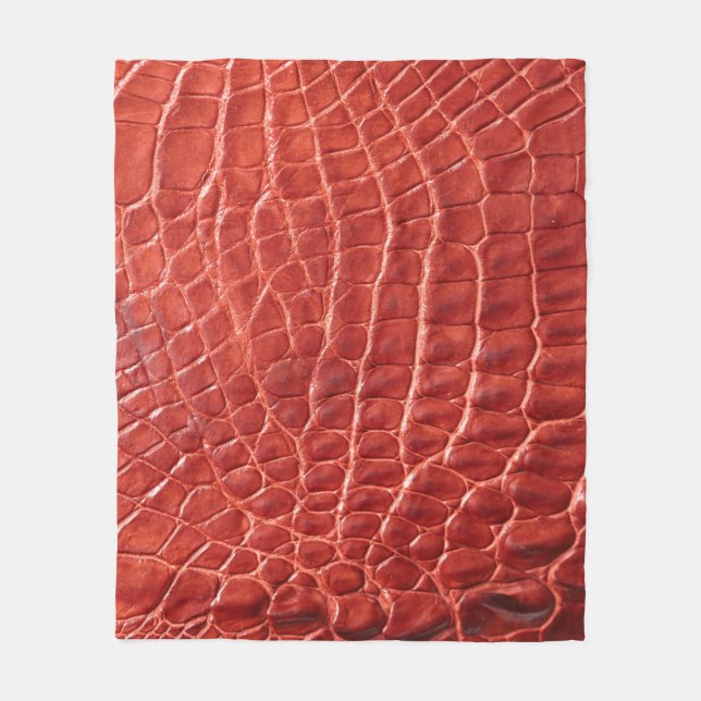 Crocodile leather texture fleece blanket (Front)