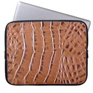 Crocodile leather textured backgroundabstract, ani laptop sleeve