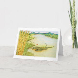 Crocodile Love Drawing Greeting Card